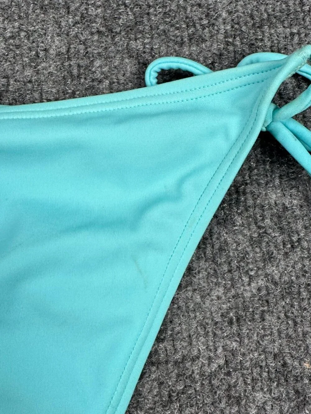 Victoria's Secret Aqua Blue Side Tie Bikini Bottom Swimsuit Size Medium